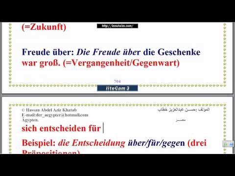 Lektion 155  " نعليم اللغة الألمانية -أسماء تتطلب حروف جر معينة3"