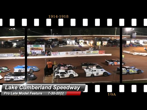 Lake Cumberland Speedway - Pro Late Model Feature - 7/30/2022 - dirt track racing video image