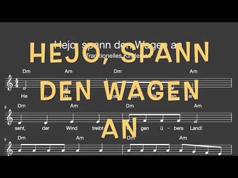 Lied: Hejo, spann den Wagen an (Herbst, Sommer / Melodie, Akkorde, Noten,Text)