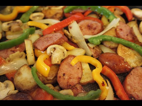 How to make a Polish Sausage Skillet with Vegetables - 99 CENTS ONLY store recipe