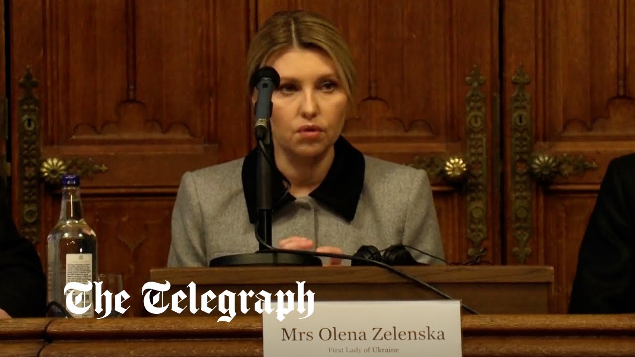 Watch: Ukraine’s first lady Olena Zelenska gives speech to MPs