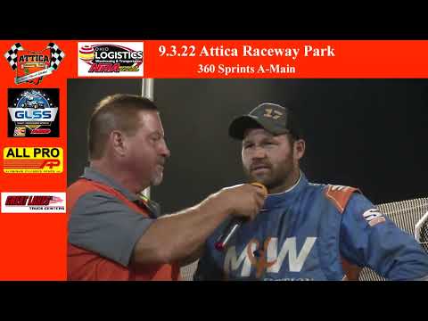 9.3.22 Attica Raceway Park 360 Sprints A-Main - dirt track racing video image