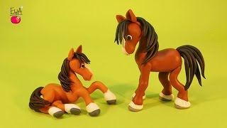 Horse - Konik - by Let's clay with Ewa - polymer clay tutorial