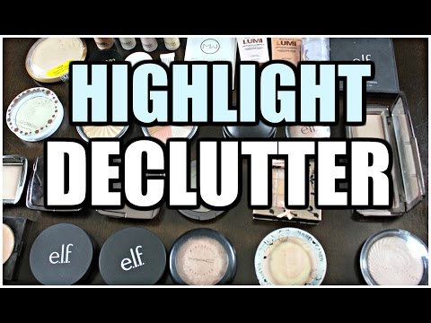 MAKEUP DECLUTTER 2017 | Highlighters - UC8C7sbw7tHN2gD6fE9Cj9rw