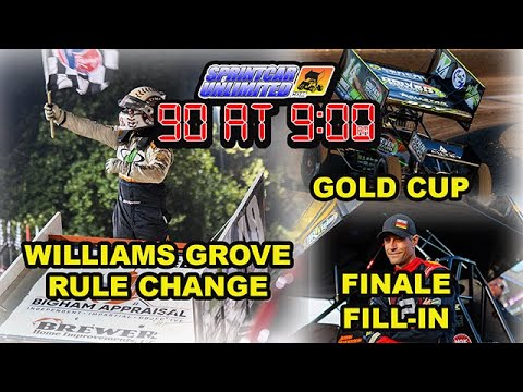 SprintCarUnlimited 90 at 9 for Thursday, August 21st: Grove rule change, Gold Cup, Knoxville fill-in - dirt track racing video image