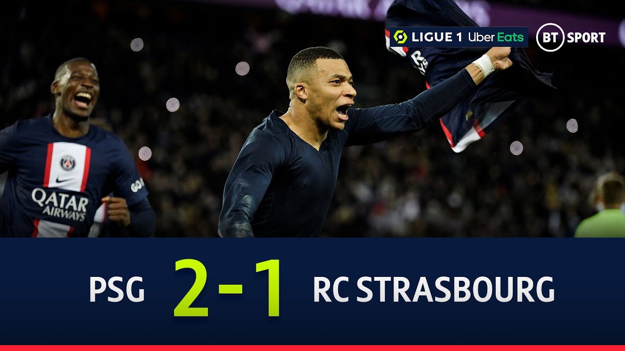 PSG vs RC Strasbourg (2-1) | Mbappe rescues his side after Neymar red | Ligue 1 Highlights