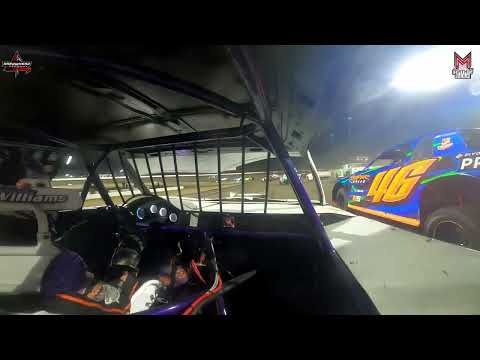 #82 Shelby Williams - USRA Stock Car - 3-23-2024 Arrowhead Speedway - In Car Camera - dirt track racing video image