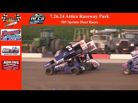 7.26.24 Attica Raceway Park Full Program - dirt track racing video image