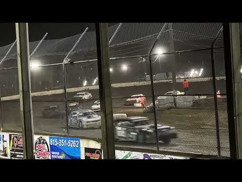 Factory Stock Feature 2 Race 8-23-2024 at Kankakee county speedway - dirt track racing video image