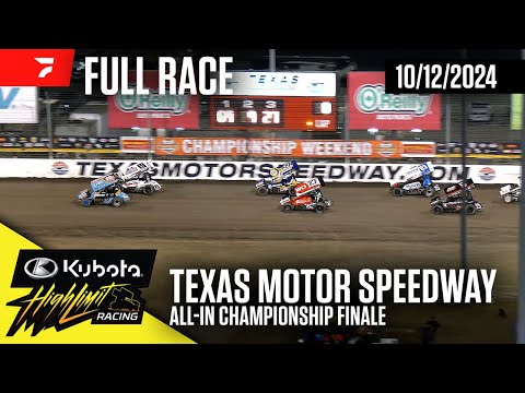 FULL RACE: All-In Season Finale | Kubota High Limit Racing at Texas Motor Speedway 10/11/2024 - dirt track racing video image