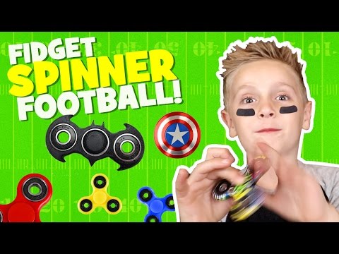 Fidget Spinner Football Game! DIY Spinner Challenge w/ Dad & Kids - UCCXyLN2CaDUyuEulSCvqb2w