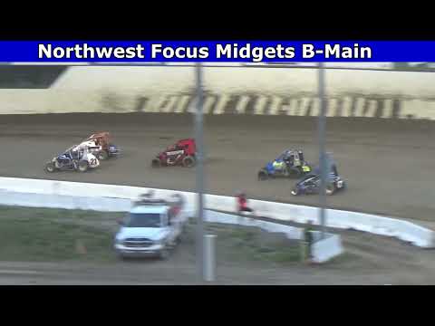 Skagit Speedway, Super Dirt Cup 2023 - Night 1, Northwest Focus Midgets B-Main - dirt track racing video image