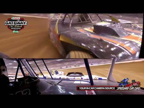 #242 Brandon Bollinger - Gateway Dirt Nationals 2021 - Modified Day 2 In-Car Camera - dirt track racing video image