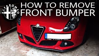 Smontaggio paraurti anteriore di una Alfa Romeo Giulietta