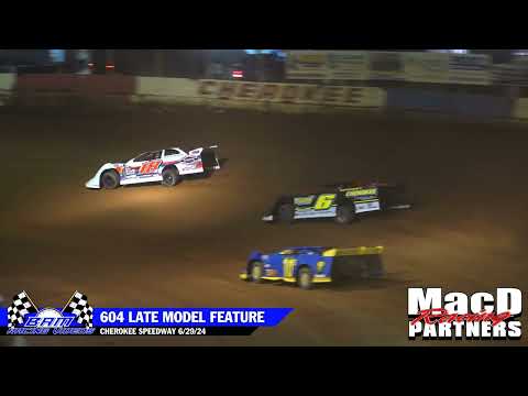 604 Late Model Feature - Cherokee Speedway 6/29/24 - dirt track racing video image