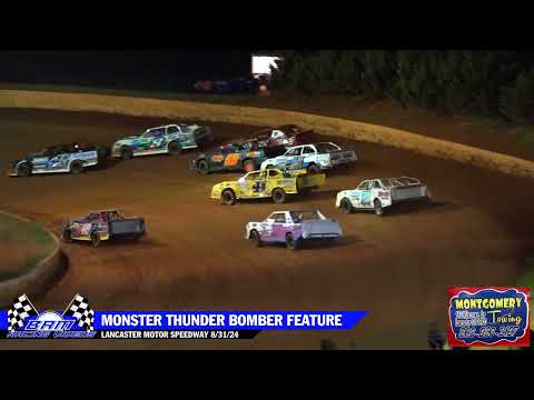 Monster Thunder Bomber Feature - Lancaster Motor Speedway 8/31/24 - dirt track racing video image