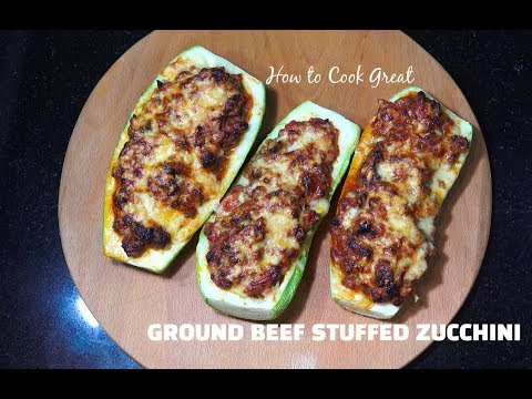 Spicy Ground Beef Stuffed Zucchini - Zucchini Boats