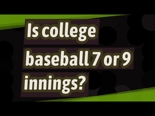 Is College Baseball 9 Innings?