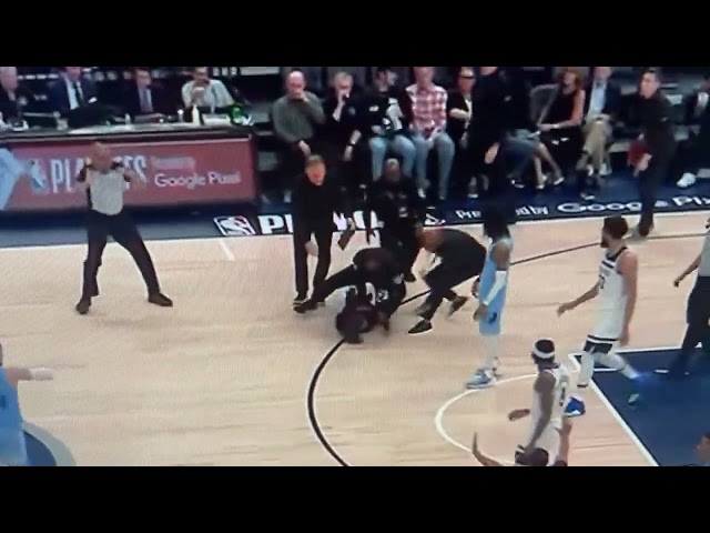 Lady Tackled At Basketball Game, But Keeps Going