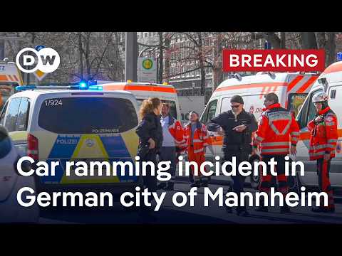 Major police operation underway after car ramming incident in German city of Mannheim | DW News