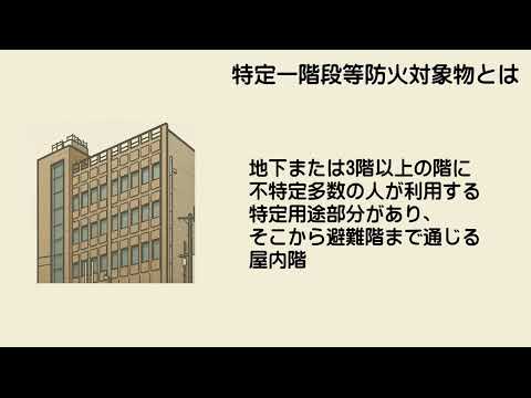 特定一階段等防火対象物に設置できる一動作式避難器具