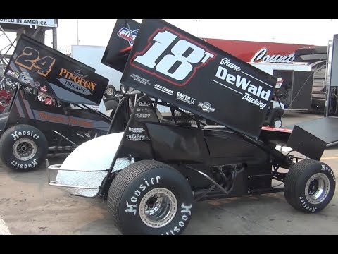Knoxville Raceway - Pit Walk 360/410 Sprint Cars 2023 - dirt track racing video image