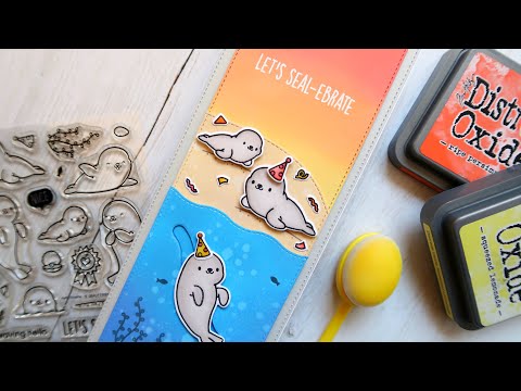 Creating A Slimline Slider Card Feat. Heffy Doodle Sealy Friends