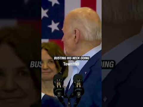 Biden mumbles about a man "busting his neck" ?!