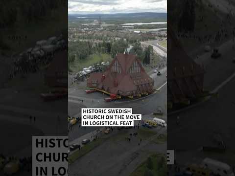 Historic Swedish church on the move in logistical feat