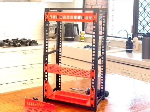 Modular 10-Inch Server Rack in SUNLU Matte Black PLA | 3D Printing Live