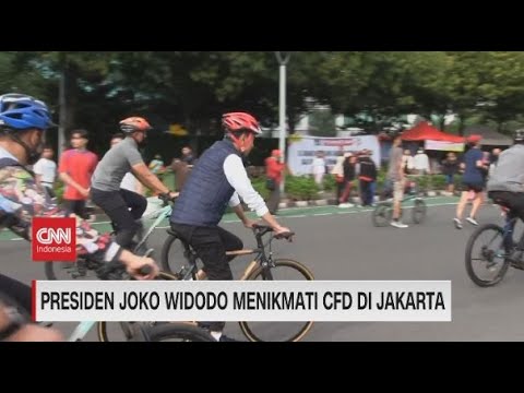 Presiden Jokowi Bersepeda di CFD