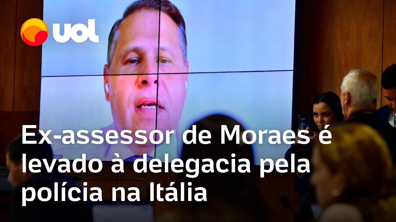 Caso Tagliaferro Ex assessor de Alexandre de Moraes é levado à delegacia pela polícia na Itália