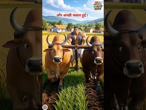 The Story of Two Bulls | Power of Hard Work & Unity #ai #cartoon #ytshorts
