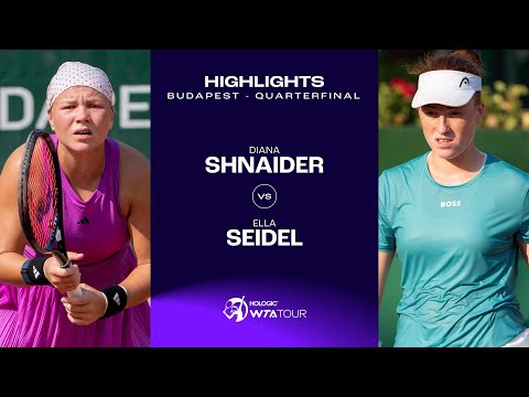 Diana Shnaider vs. Ella Seidel  | 2024 Budapest Quarterfinal | WTA Match Highlights