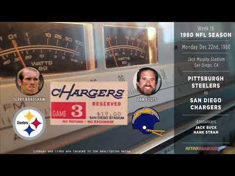 1980 NFL Week 16 • Pittsburgh Steelers vs San Diego Chargers - Radio Broadcast video clip