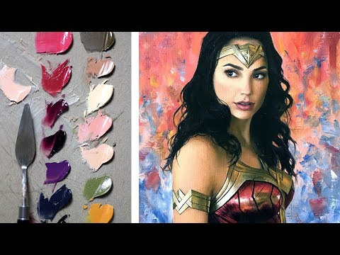 Oil Painting Time Lapse | Wonder Woman Portrait