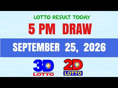 Lotto Result Today 5pm Draw September 25, 2026 PCSO Swertres Ez2