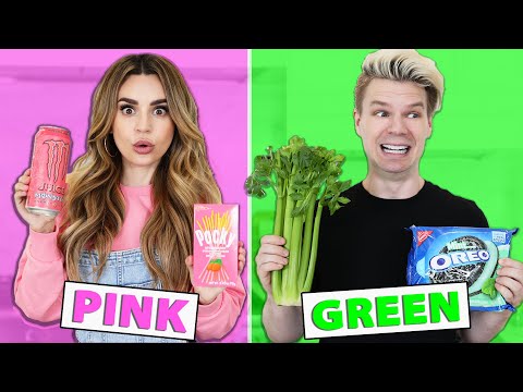 Eating Only ONE Color of Food for 24 Hours!!! Rainbow Food Challenge - UCjwmbv6NE4mOh8Z8VhPUx1Q