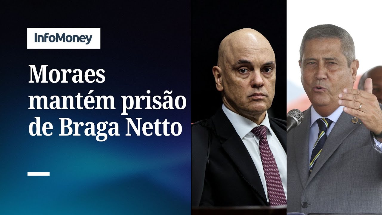 Moraes mantém prisão preventiva de Braga Netto por risco de fuga | InfoMoney News TV Online Moraes mantém prisão preventiva de Braga Netto por risco de fuga | InfoMoney News