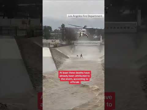 Cars submerged as deadly storm hits California