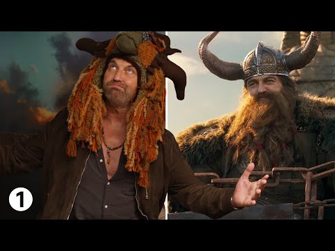Gerard Butler on his How To Train Your Dragon... headdress?! - “That is the coolest thing ever!"