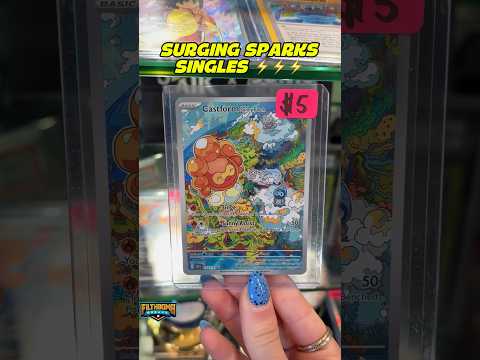 Surging Sparks cards in our showcase! #pokemoncards #surgingsparks