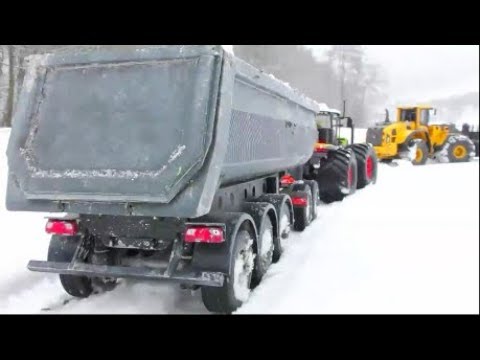 HEAVY RC MACHINES WORK IN THE SNOW! ICE ROAD TRUCKERS HARD DAY! RC VEHICLES FROM VOLVO & CLAAS - UCCxo47cjYWHJAYSusJ5JlmQ