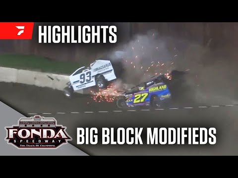 Championship Night | Big Block Modifieds at Fonda Speedway 8/10/24 | Highlights - dirt track racing video image