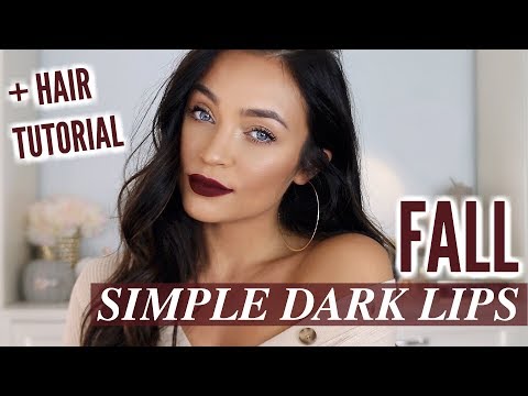 SIMPLE DARK LIPS FALL MAKEUP  + MY EVERYDAY CURLS TUTORIAL | Stephanie Ledda - UCUt0ZA6l_EidUnBFMR9BZig