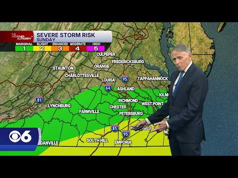 More scattered storms and heat index near 100° for Sunday