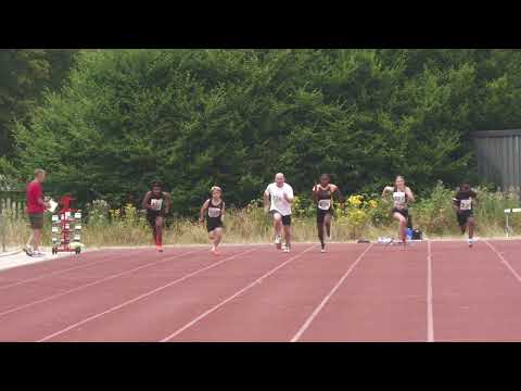 100m race 4 BMC and Cambridge Harriers Meeting at Eltham 20th July 2022