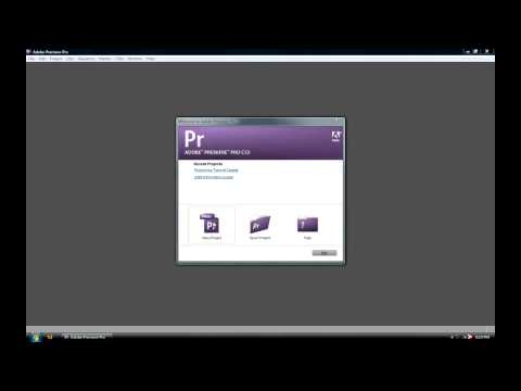 Premiere Tutorial 1 - Start Screen and Menu Bar - UCMKbYv-MCXxZlzEPlukCmNg