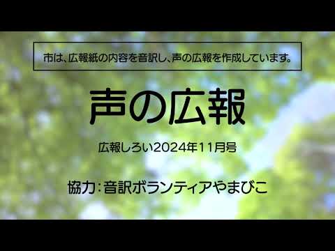 声の広報（広報しろい2024年11月号）