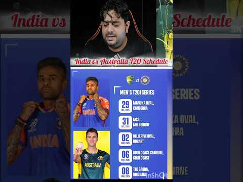 Ind Vs Aus T20 series Schedule🤩.. #indiavsaustralia #t20 #cricket #indvsaus #suryakumaryadav